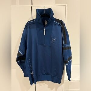 Adidas x Stella McCartney Blue Half Zip Pullover Sweatshirt, XL NWOT